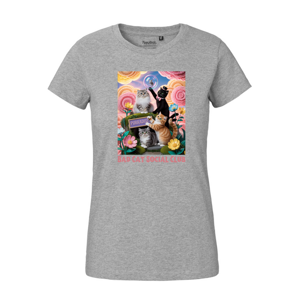 BAD CAT PURRADISE Premium Organic Tee