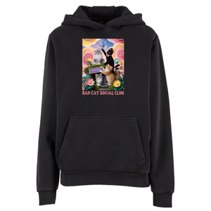 PURRADISE Acid Wash Vintage Heavy Hoodie